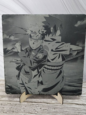 Engraved volcanic tile Sasuke and Naruto new
