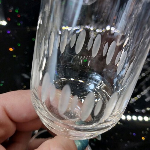 Thin-walled crystal glasses for wine and champagne, new, set of 6