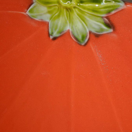 Italian ceramic serving platter large tomato shape new