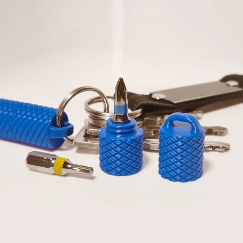 Screwdriver keychain made to order with bit holder