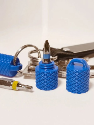 Screwdriver keychain made to order with bit holder