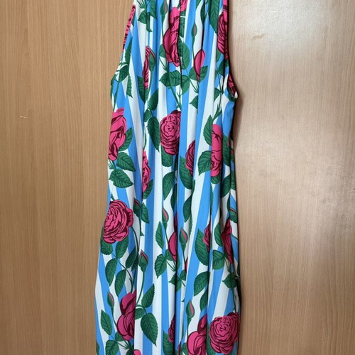 Karavan summer maxi dress with stripes and flowers, like new
