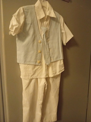 Suit for wedding baptism formal new, for 2-4 years, white