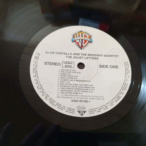 Elvis Costello & The Brodsky Quartet The Juliet Letters vinyl, classical