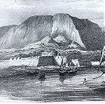  Το φρούριο της Πάτρας που δεν έπεσε δεν κυριεύτηκε κατά όλη την διάρκεια της Ελληνικής επαναστάσεις του 1821 λιθογραφια