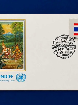 Unicef Official First Day Cover Thailand Flag Series 1981 like new