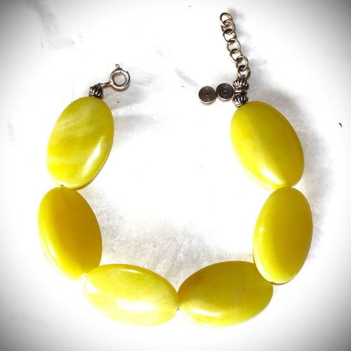 Bracelet genuine agate and 925 sterling silver new