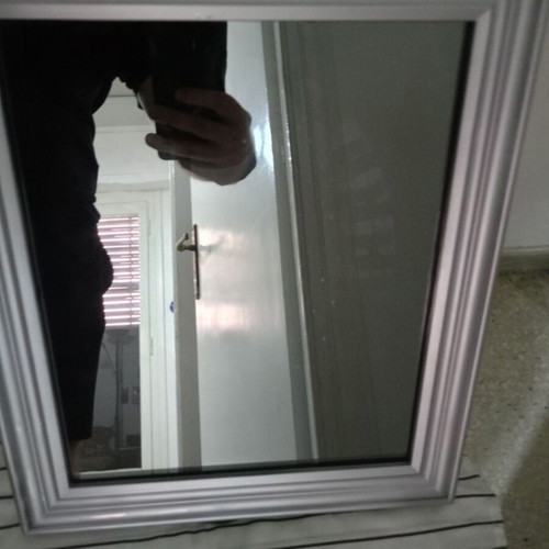 Mirror with illusion lights used, 36x31 cm