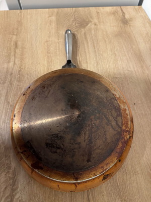 Frying pan used, cooking cookware