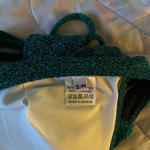Decoro swimsuit bikini petrol metallic new size S/M