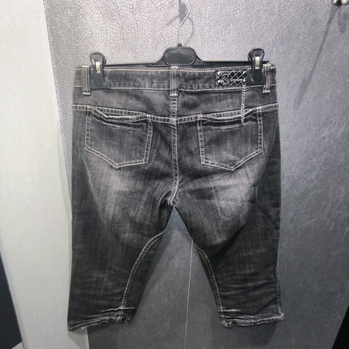 Stefanel Y2K Capri Studded Jeans like new, dark gray