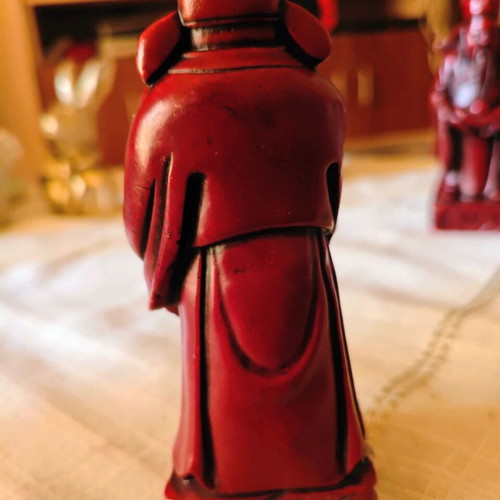Vintage Alabaster Figurines Made in Taiwan, 13 cm Each
