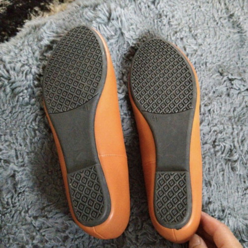 Primark Tampa Flat Ballerinas Size 41 New Beige Orange