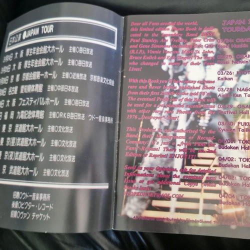 KISS Japan '77 Revisited Photo Book like new