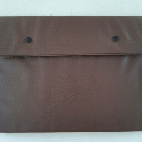 Nestle brown document folder used, artificial leather
