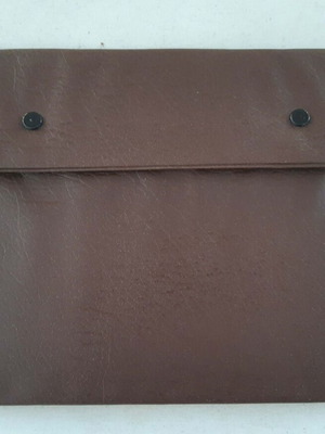 Nestle brown document folder used, artificial leather