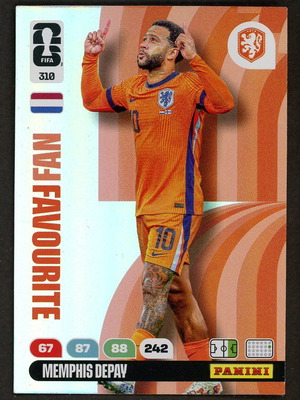 2026 Panini World Cup Adrenalyn XL #310 DePay Fan Favorite pack like new