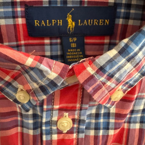 Ralph Lauren Polo shirt for boys like new, blue and red, sizes 128-134 cm