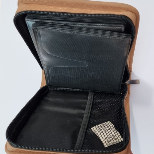 CD/DVD case for 40 discs, new, suede leather