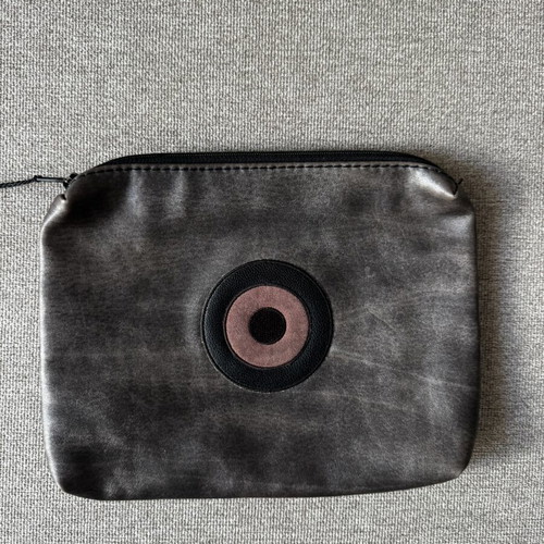 Christina Malle Handbag Like New, Gray Anthracite with Eye Decoration