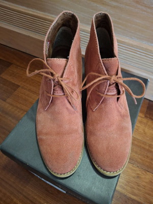 Καστόρινα δερμάτινα μποτάκια Tamaris μεταχειρισμένα, ροζ, μέγεθος 40