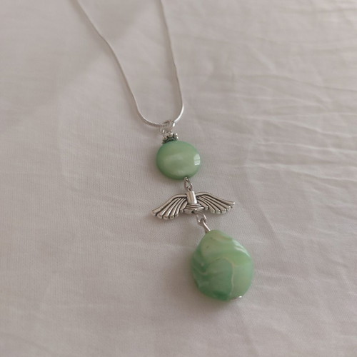 Green Wings handmade necklace