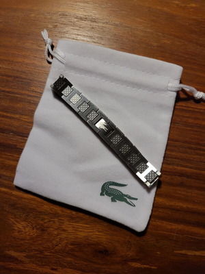 Lacoste bracelet ασημί σαν καινούργιο, από ανοξείδωτο ατσάλι