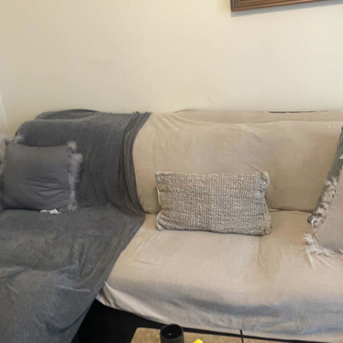 Corner sofa used with some marks, functional