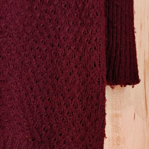 Long knitted burgundy cardigan with pockets Pull & Bear like new, medium
