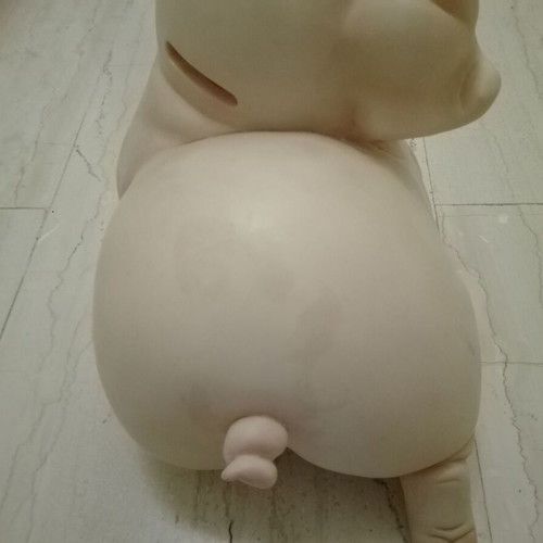 Piggy bank vintage used with gold coins