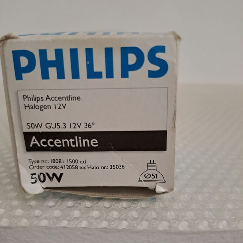 Philips halogen bulbs used, pack of 28, 12V 50W GU5.3 bicolor