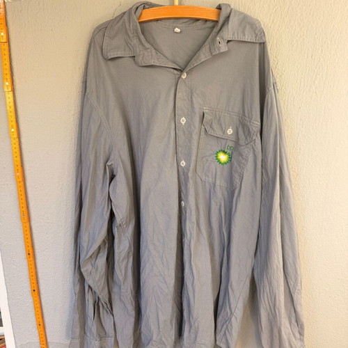 Vintage BP men's work shirt gray used, size large