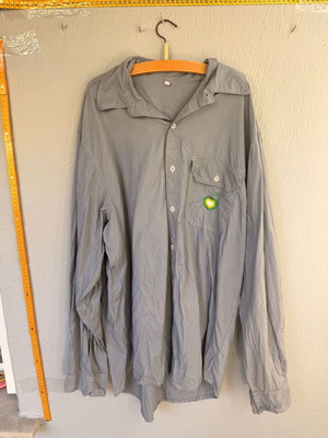 Vintage BP men's work shirt gray used, size large