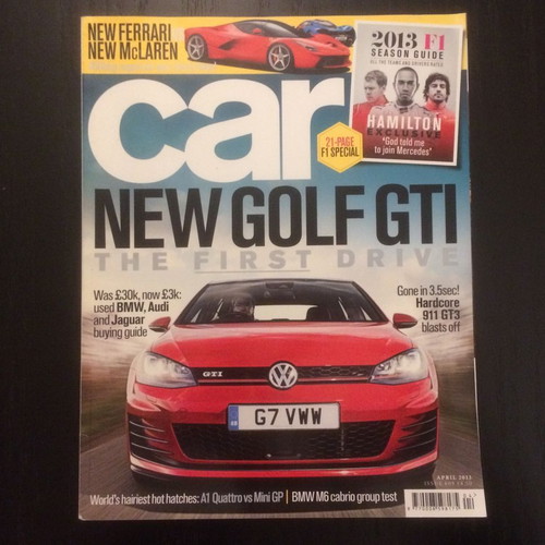 Car Magazine Apr. 2013 used, English, New Golf GTI