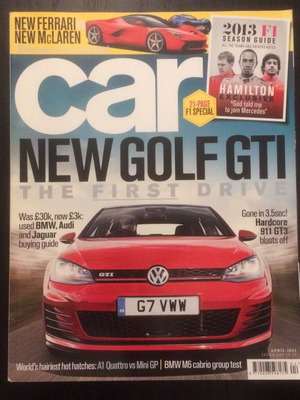 Car Magazine Apr. 2013 used, English, New Golf GTI
