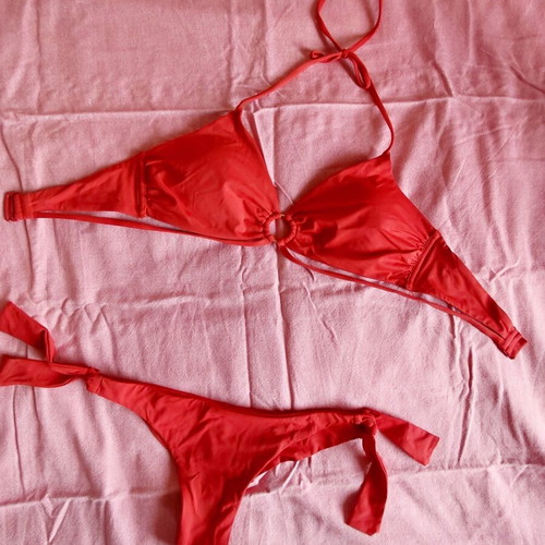 Oysho red bikini set like new, size S/M