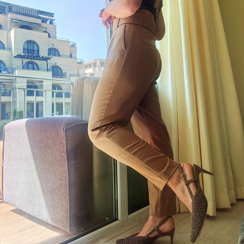 Zara pants Turkey, size S-M, beige brown