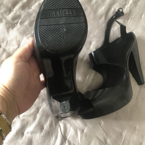 Melissa black sandals size 40 like new