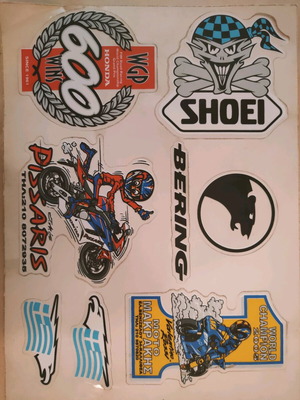 Vintage moto stickers like new