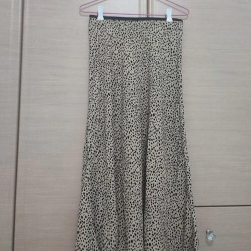 Mango skirt new, elastic waist, S/M, black and beige