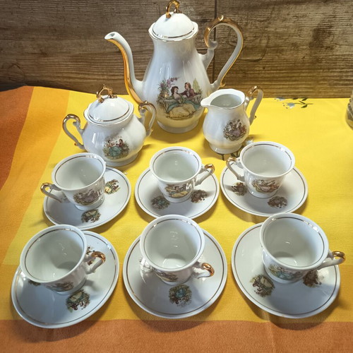TP Zaječar Yugoslavia porcelain coffee set 15 pieces, new