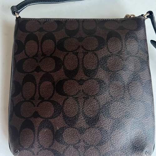 Coach Brown Signature Coated Canvas Messenger Bag like new
