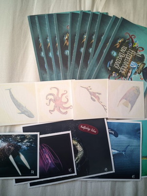 Exploring the Ocean AB Vasilopoulos new, 10 sealed packs with 4 tattoos and 5 stickers