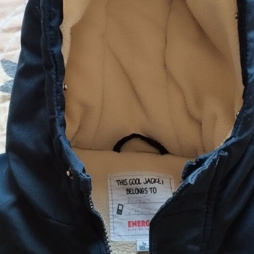 Energiers boys' thick jacket with fleece, used, blue, age 5-6