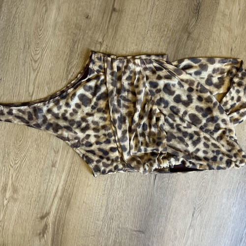 Women's bodysuit new, beige and brown, size M