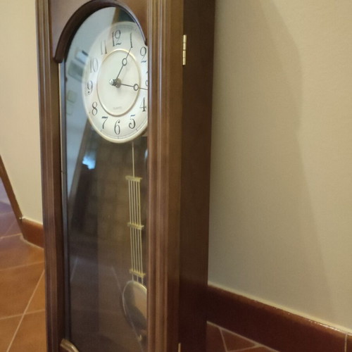 Wall clock pendulum wooden used