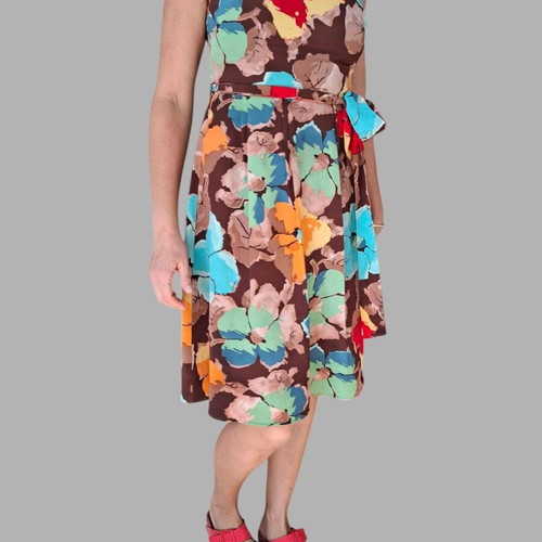 Laura Ashley Silk Floral Dress EU 36 UK 10 like new