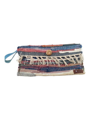 Patchwork Clutch Bag new with leather strap and Swarovski detail