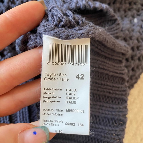 Βαμβακερό στυλάτο τοπ μέγεθος Medium 40-42 σαν καινούργιο, μπλε και μωβ