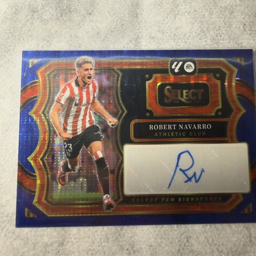 Robert Navarro Auto Select Few Signatures Blue Prizm 2025-26 Panini Select La Liga Athletic Bilbao card